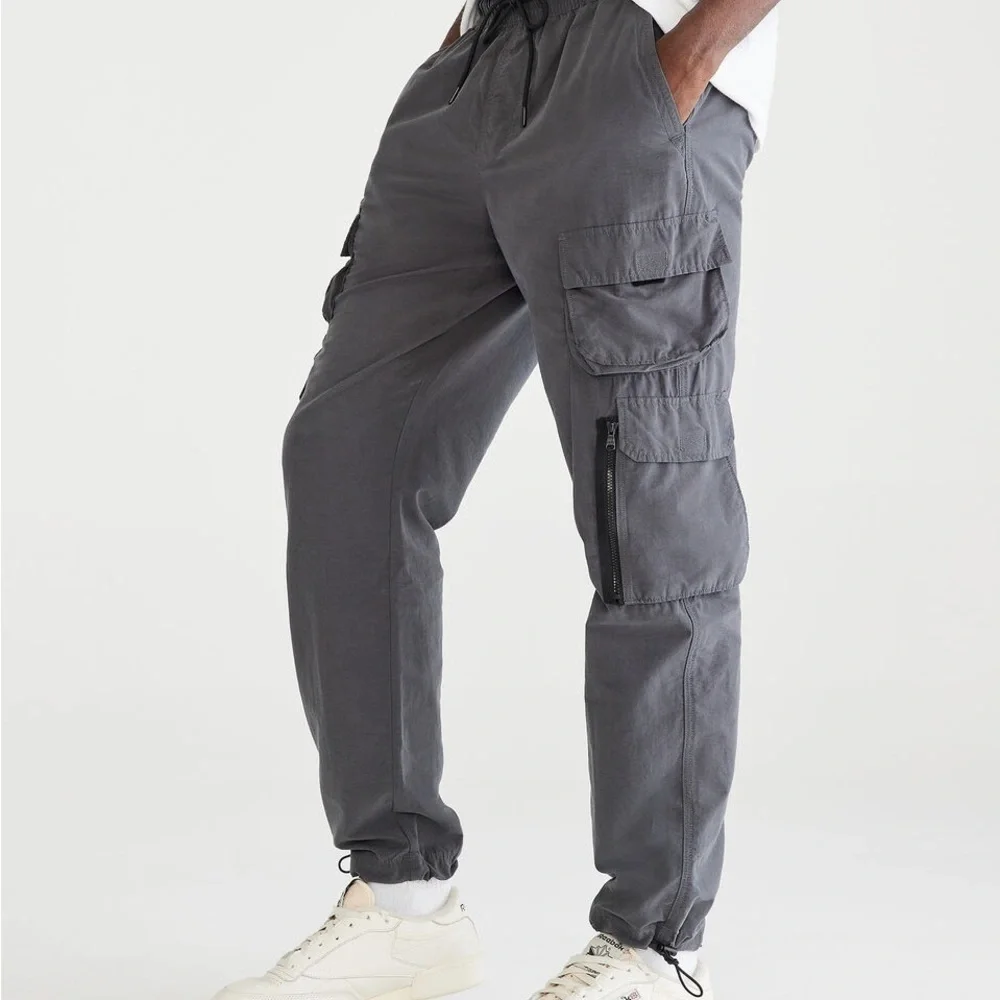 Aeropostale Gray Cargo Pants Relaxed Fit XS